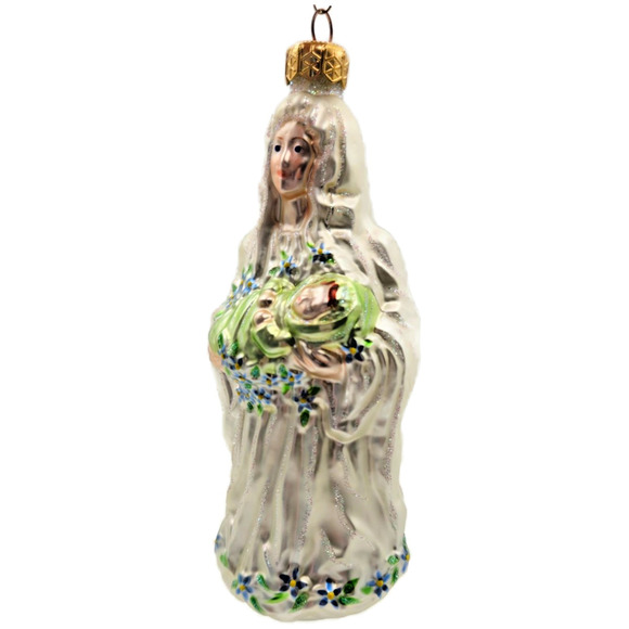 Patricia Breen Bountiful Madonna Baby Jesus Flowers Religous Christmas Ornament - Picture 1 of 11